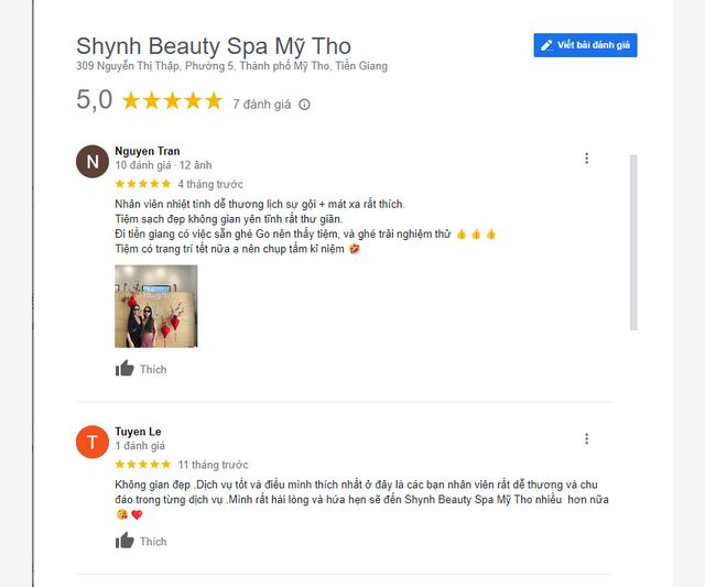 Shynh Beauty Spa Tỉnh Tiền Giang
